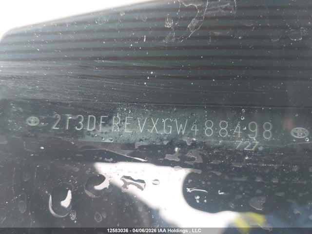 2T3DFREVXGW488498 Toyota Rav4 Limited