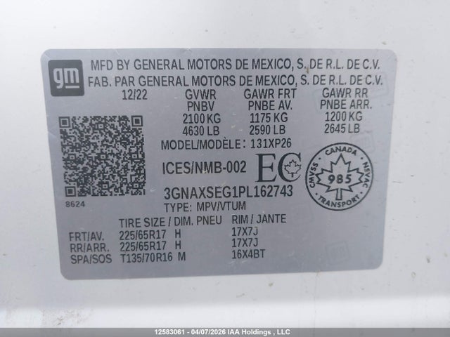 3GNAXSEG1PL162743 Chevrolet EQUINOX LS