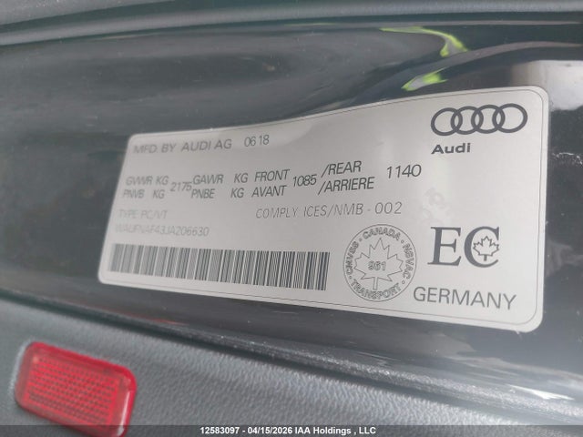 WAUFNAF43JA206630 Audi A4 2.0t Technik