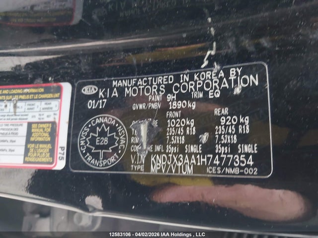 Продаж на аукціоні авто 2017 Kia Soul !, vin: KNDJX3AA1H7477354, номер лоту: 12583106