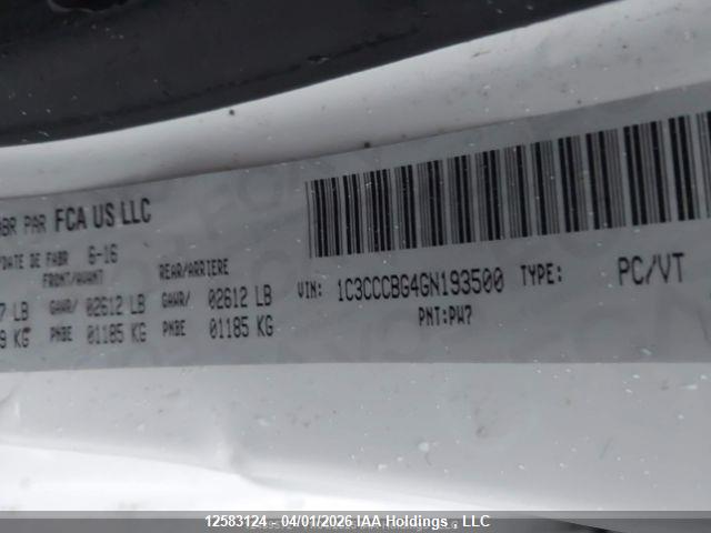 12583124 :رقم المزاد ، 1C3CCCBG4GN193500 vin ، 2016 Chrysler 200 S مزاد بيع