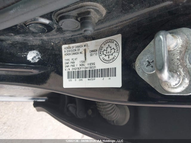 Aukcja sprzedaży 2013 Honda Civic Touring, vin: 2HGFB2F71DH106531, numer aukcji: 12583136