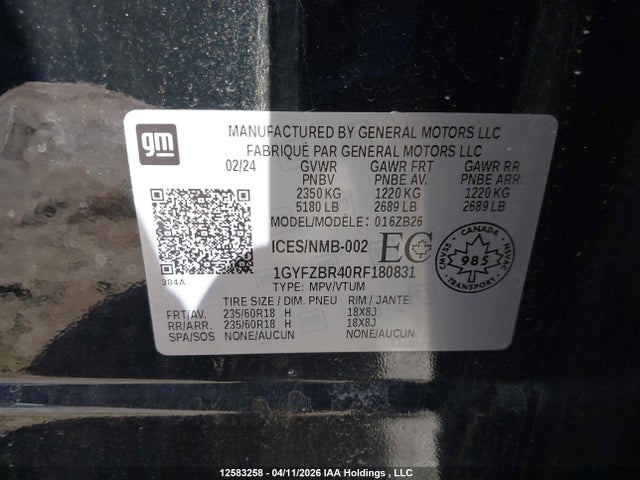 Cadillac Xt4 Luxury 2024 1GYFZBR40RF180831 Image 9