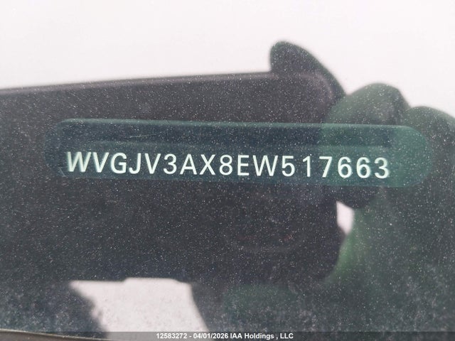 12583272 :رقم المزاد ، WVGJV3AX8EW517663 vin ، 2014 Volkswagen Tiguan Comfortline/highline/trendline مزاد بيع