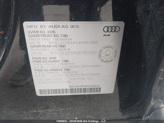 WA1VFCFP4EA043424 Audi Q5 2.0 Technik