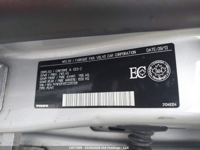 YV1612FH7E2293126 Volvo S60 T5/t5 Platinum/t5 Premier/t5 Premier Plus