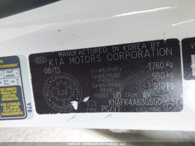 Aukcja sprzedaży 2016 Kia Forte Lx, vin: KNAFK4A63G5509637, numer aukcji: 12583338