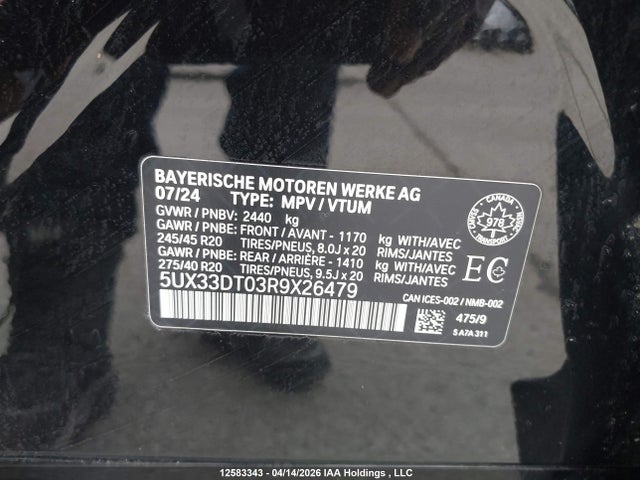 5UX33DT03R9X26479 BMW X4 Xdrive30i