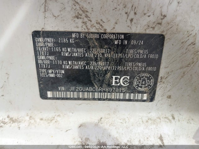 Subaru Crosstrek 2024 JF2GUABC6RH897115 Image 18
