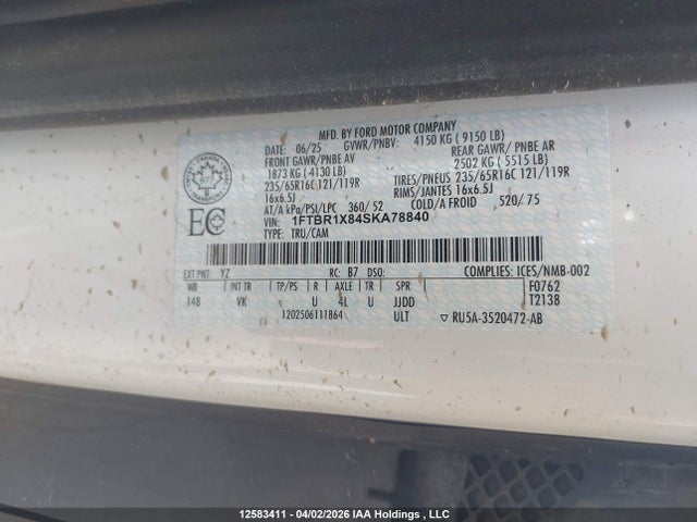 1FTBR1X84SKA78840 Ford Transit T-250
