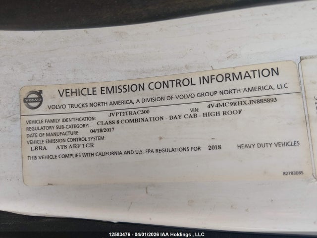 4V4MC9EHXJN885893 Volvo VNM