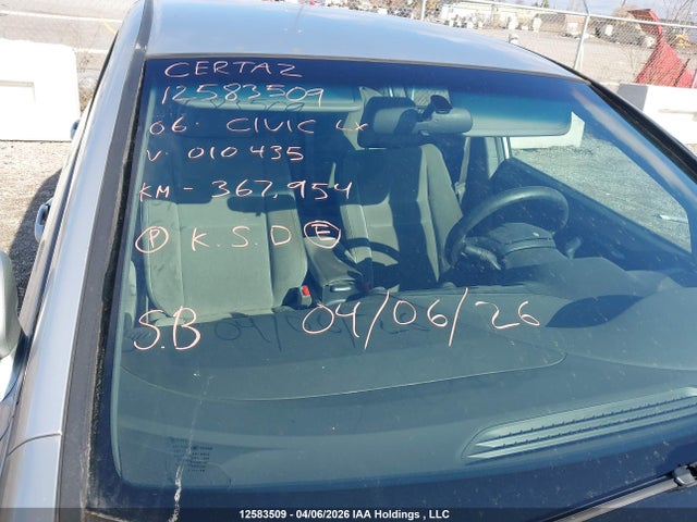 Продаж на аукціоні авто 2006 Honda Civic Lx, vin: 2HGFA16596H010435, номер лоту: 12583509