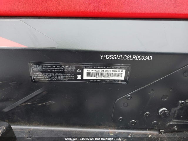 YH2SSMLC8LR000343 Skidoo Skidoo.