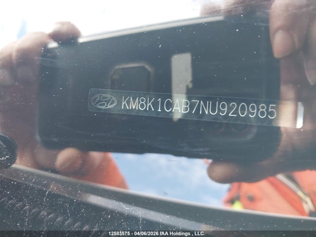 Продаж на аукціоні авто 2022 Hyundai Kona Se, vin: KM8K1CAB7NU920985, номер лоту: 12583575