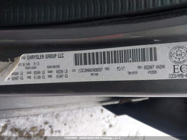 Продажа на аукционе авто 2013 Chrysler 200 Lx, vin: 1C3CCBAB0DN696937, номер лота: 12583589