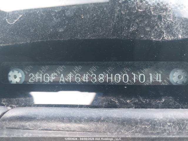 Aukcja sprzedaży 2008 Honda Civic Dx-g, vin: 2HGFA16438H001014, numer aukcji: 12583624