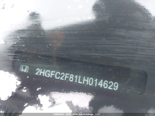 12583634 :رقم المزاد ، 2HGFC2F81LH014629 vin ، 2020 Honda Civic Sport مزاد بيع