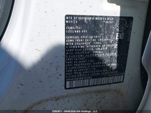 12583671 :رقم المزاد ، 3VV4B7AX0RM148080 vin ، 2024 Volkswagen Tiguan Sel R-line Black مزاد بيع