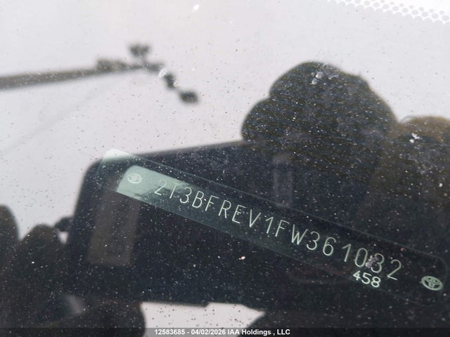 2015 Toyota Rav4 Le მანქანა იყიდება აუქციონზე, vin: 2T3BFREV1FW361032, აუქციონის ნომერი: 12583685