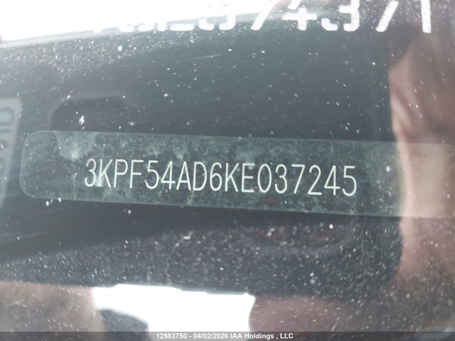 3KPF54AD6KE037245 KIA FORTE EX