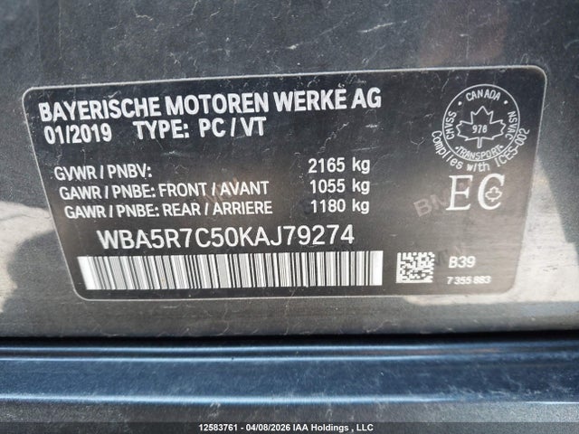 WBA5R7C50KAJ79274 BMW 330i Xdrive