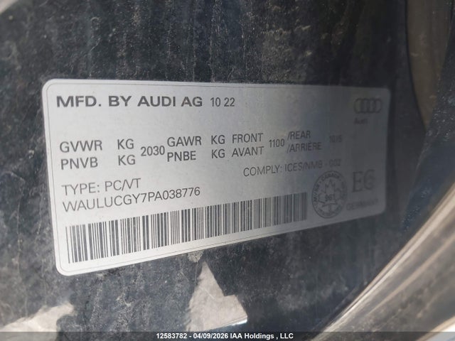 WAULUCGY7PA038776 Audi A3 40 Progressiv
