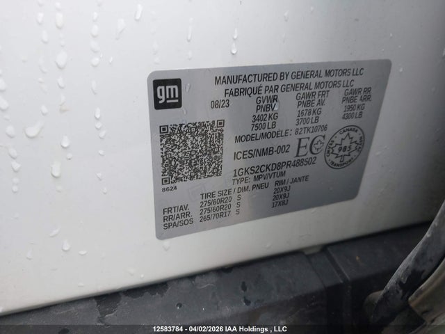 Продаж на аукціоні авто 2023 Gmc Yukon At4, vin: 1GKS2CKD8PR488502, номер лоту: 12583784