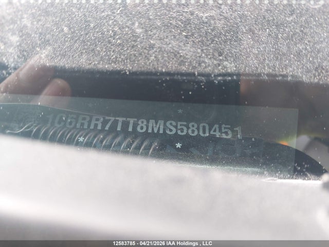 Aukcja sprzedaży 2021 Ram 1500 Classic Slt, vin: 1C6RR7TT8MS580451, numer aukcji: 12583785