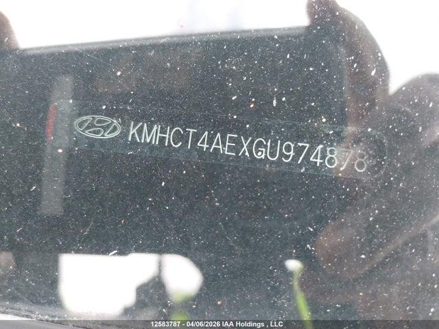 12583787 :رقم المزاد ، KMHCT4AEXGU974878 vin ، 2016 Hyundai Accent Gl مزاد بيع