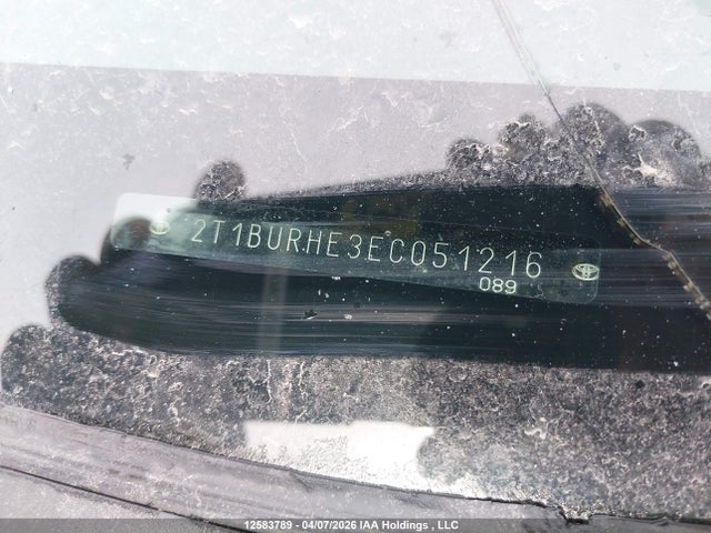 12583789 :رقم المزاد ، 2T1BURHE3EC051216 vin ، 2014 Toyota Corolla مزاد بيع