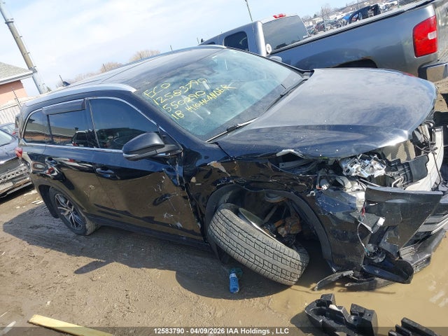 2018 Toyota Highlander Xle მანქანა იყიდება აუქციონზე, vin: 5TDJZRFH7JS550290, აუქციონის ნომერი: 12583790