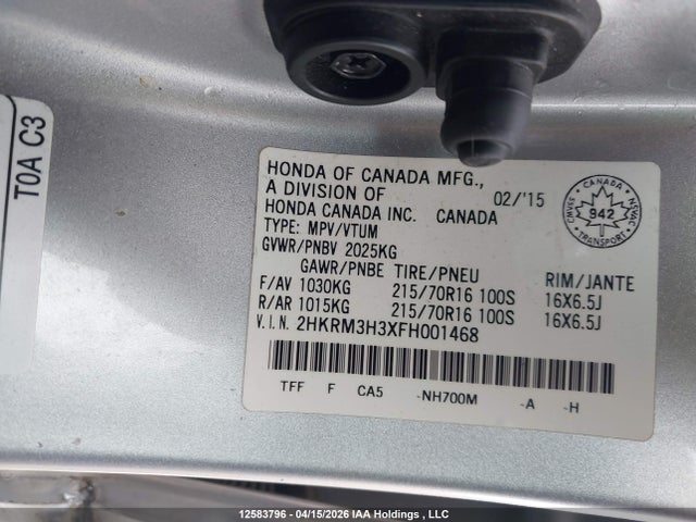 2HKRM3H3XFH001468 Honda CR-V LX