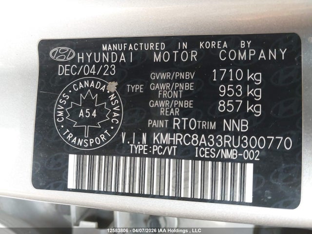 KMHRC8A33RU300770 Hyundai Venue