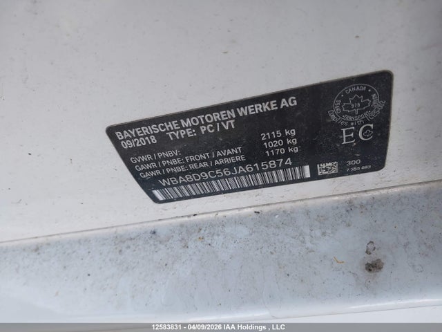 2018 Bmw 330i Xdrive მანქანა იყიდება აუქციონზე, vin: WBA8D9C56JA615874, აუქციონის ნომერი: 12583831