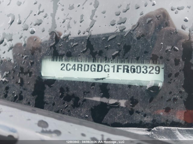 12583843 :رقم المزاد ، 2C4RDGDG1FR603291 vin ، 2015 Dodge Grand Caravan Crew مزاد بيع