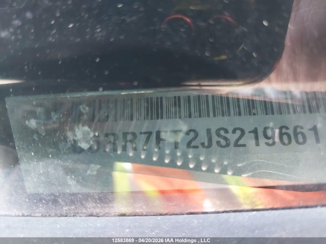 12583869 :رقم المزاد ، 1C6RR7FT2JS219661 vin ، 2018 Ram 1500 St مزاد بيع