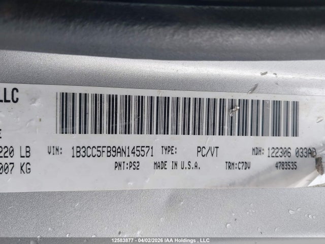 Продажа на аукционе авто 2010 Dodge Avenger R/t, vin: 1B3CC5FB9AN145571, номер лота: 12583877