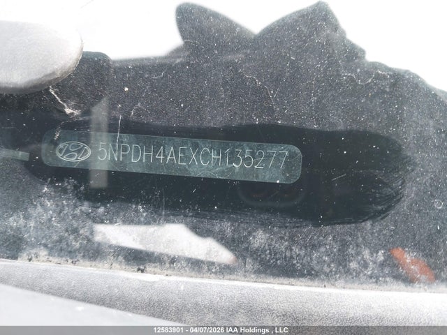 2012 Hyundai Elantra მანქანა იყიდება აუქციონზე, vin: 5NPDH4AEXCH135277, აუქციონის ნომერი: 12583901