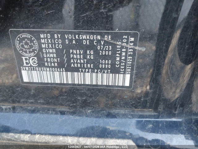 3VW2T7BU3RM000445 Volkswagen JETTA GLI