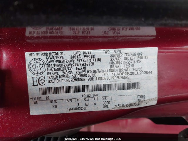 Aukcja sprzedaży 2014 Ford Focus Se, vin: 1FADP3K28EL200844, numer aukcji: 12583928