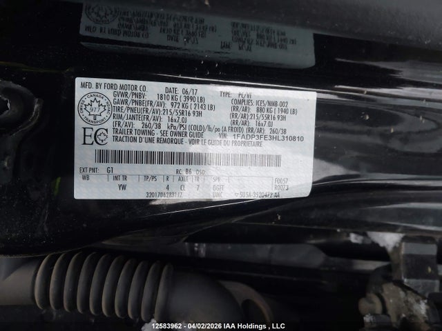 Ford FOCUS SE 2017 1FADP3FE3HL310810 Image 18