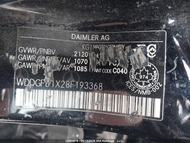 2008 Mercedes-benz C 300 4matic მანქანა იყიდება აუქციონზე, vin: WDDGF81X28F193368, აუქციონის ნომერი: 12583979