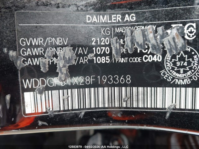 2008 Mercedes-benz C 300 4matic მანქანა იყიდება აუქციონზე, vin: WDDGF81X28F193368, აუქციონის ნომერი: 12583979