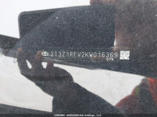 2019 Toyota Rav-4 მანქანა იყიდება აუქციონზე, vin: 2T3Z1RFV2KW016369, აუქციონის ნომერი: 12583984