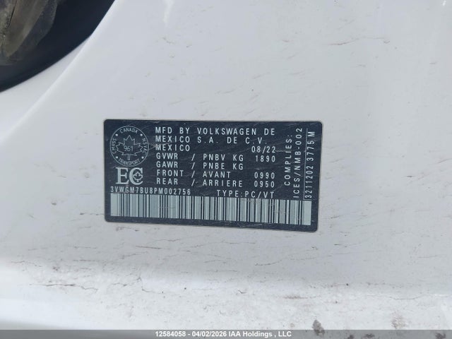 3VWGM7BU8PM002756 Volkswagen JETTA SEL