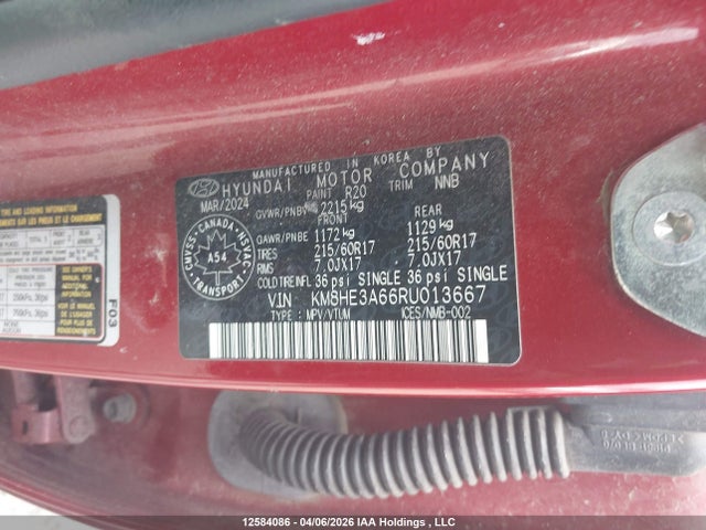 Продаж на аукціоні авто 2024 Hyundai Kona Electric Ultimate W/two-tone Interior, vin: KM8HE3A66RU013667, номер лоту: 12584086