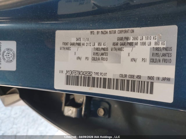 JM1DKFB78K0428362 Mazda Cx-3 Gx