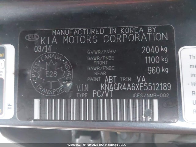 KNAGR4A6XE5512189 KIA Optima Sx Turbo