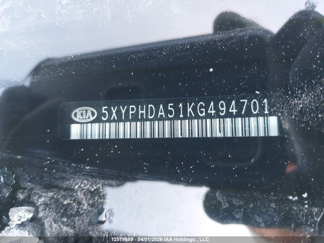 5XYPHDA51KG494701 KIA Sorento 3.3l Ex/3.3l Ex+