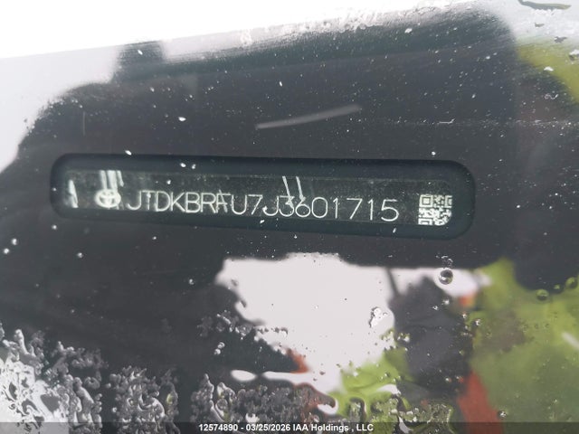 JTDKBRFU7J3601715 Toyota Prius